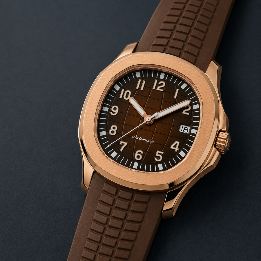 Seiko Mod 23Aqua Chocolate Rose Gold — vue 3