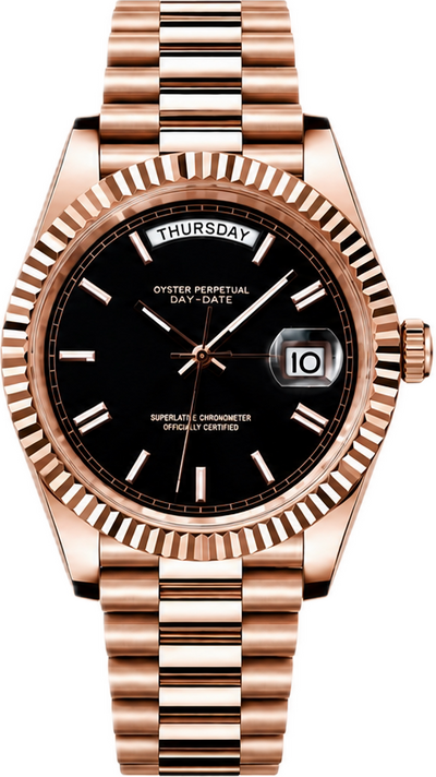 Seiko Mod 23Day Rose Gold Black
