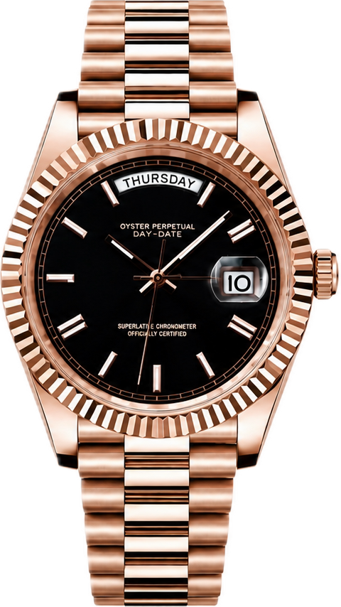 Seiko Mod 23Day Rose Gold Black — vue 1