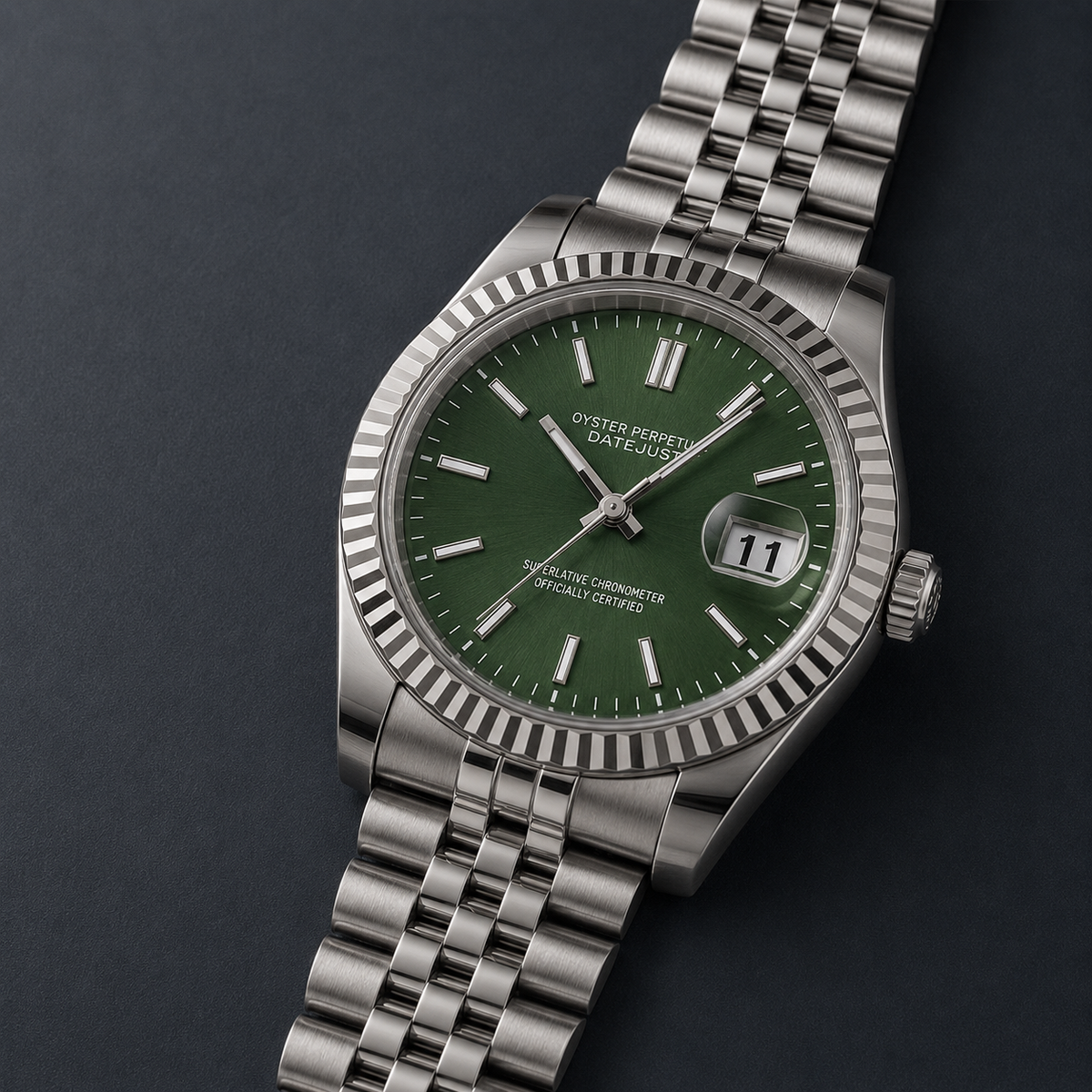 Seiko Mod SeikJust cadran vert ardoise, chiffres romains