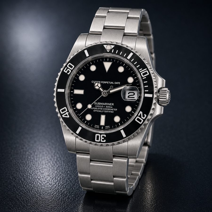 Seiko Mod 23Mariner Black Dial — vue 3
